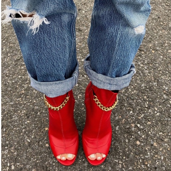 Monica Chiang Shoes - Stana Ruby Calf Sock Boots  38/US7.5 Monica Chiang